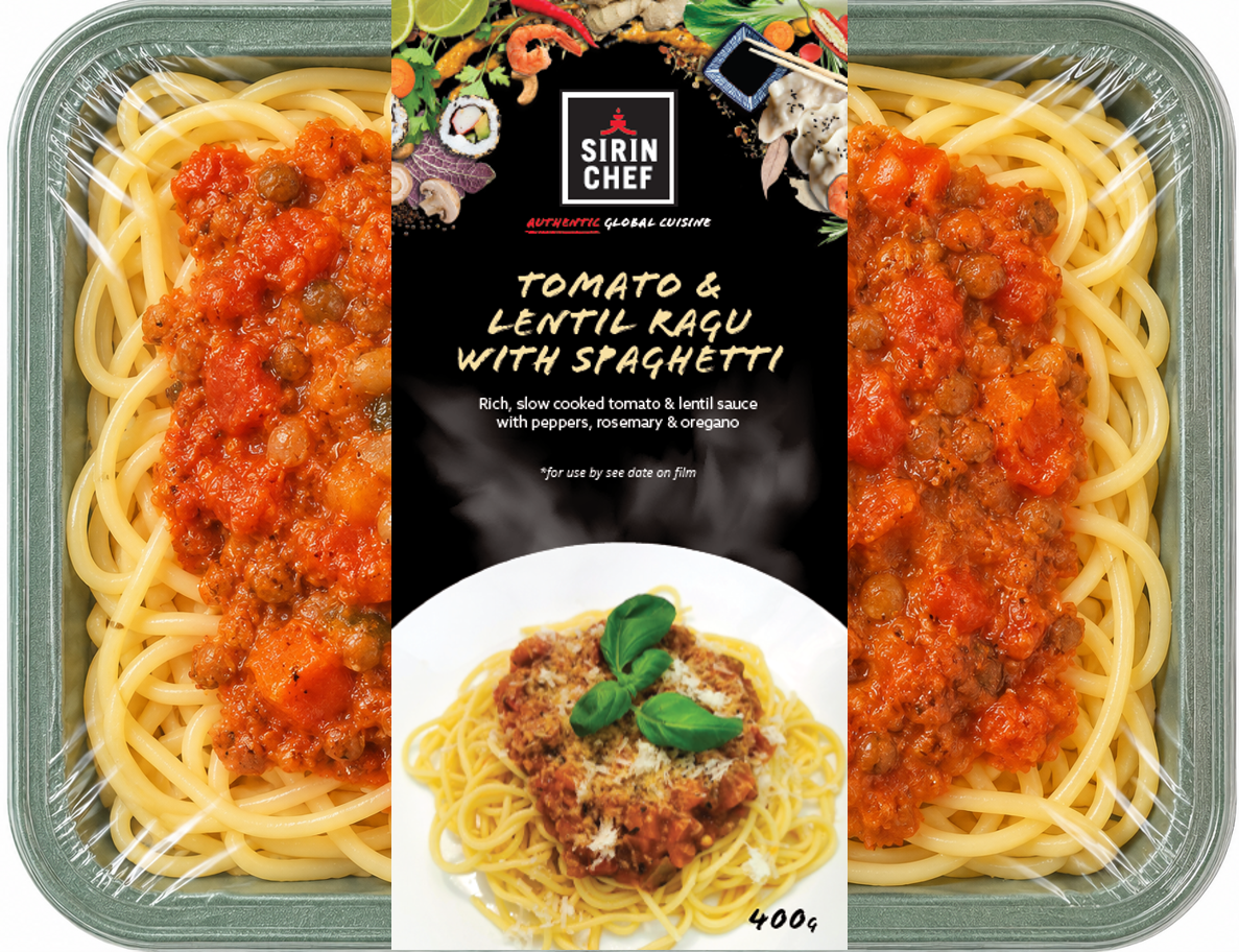 Vegan Tomato & Lentil Ragu with Spaghetti