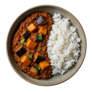 Vegan Aubergine & Butternut Dhal