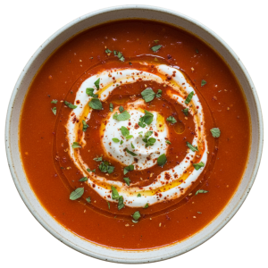 Vegan Mediterranean Tomato & Red Pepper Soup
