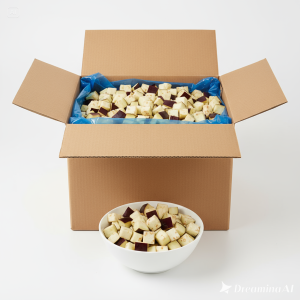 Aubergine, Diced 20mm, IQF