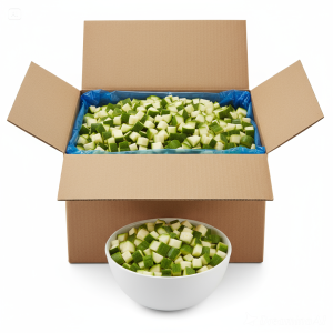 Courgette, Diced 10mm, IQF