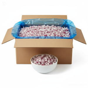 Onion, Red, Diced 10mm, IQF