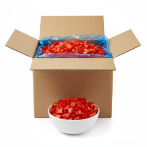 Pepper, Red, Diced 20mm, IQF