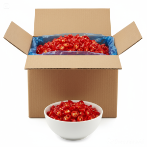 Chilli, Red, Chopped, IQF