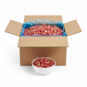 Rhubarb, Diced 10mm, IQF