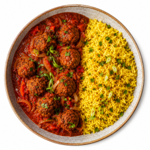 Kofta Meatballs in Harissa Sauce
