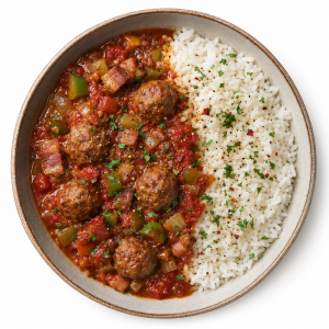 Meatball & Bacon Stew
