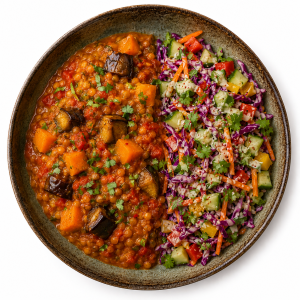 Vegan Aubergine & Butternut Dhal