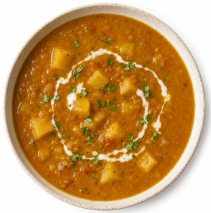 Vegan Bombay Potato Soup
