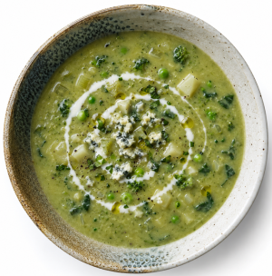 Broccoli, Pea & Stilton Soup
