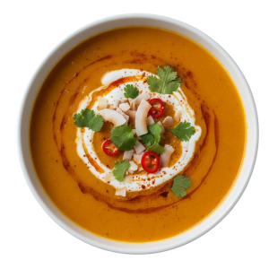 Vegan Carrot, Lentil & Coconut Soup