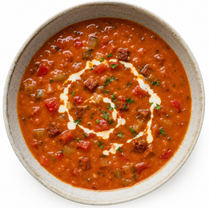 Chorizo & Roast Red Pepper Soup