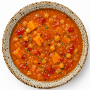 Vegan Moroccan Sweet Potato & Chickpea Soup